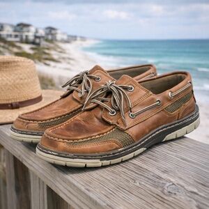Sperry Top Sider Mens Size 9 Memory Foam Summer Beach Leather Boat Shoes Loafers